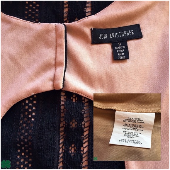 Jodi Kristopher's Black Lace Dress Size 9 Juniors - Picture 7 of 9